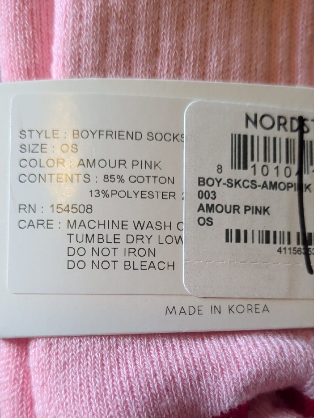 Le Bon Shoppe Pink Boyfriend Socks with Red Stripe Detail - Picture 4 of 5
